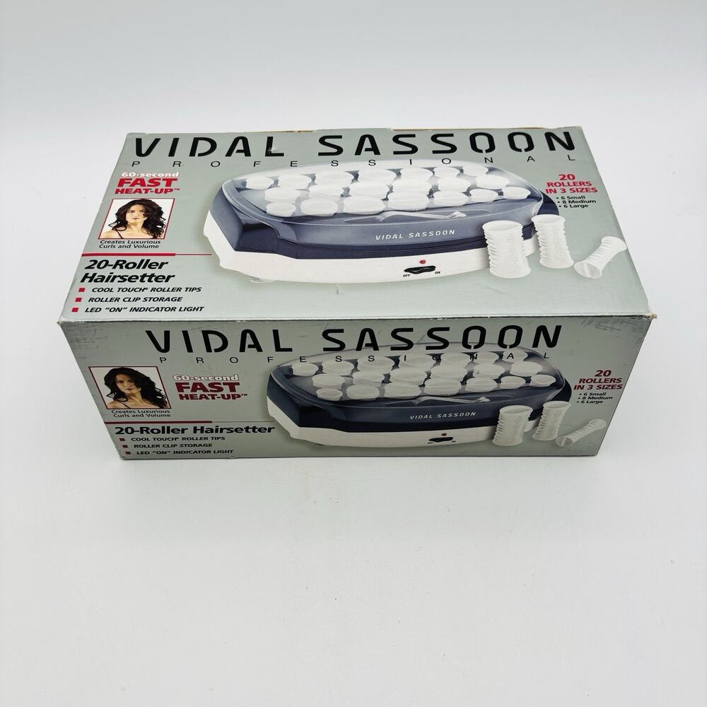 Vidal Sassoon VS372 Professional 20 Roller Hairsetter 60 Sec Fast Heat Curlers